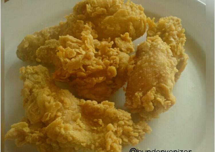 resep masakan Fried Chicken Wings ala K*C renyah kriukkk..