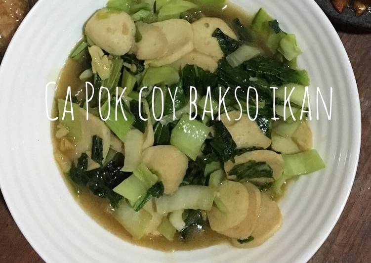 Resep Ca Pok Coy Bakso Ikan Dari Heni