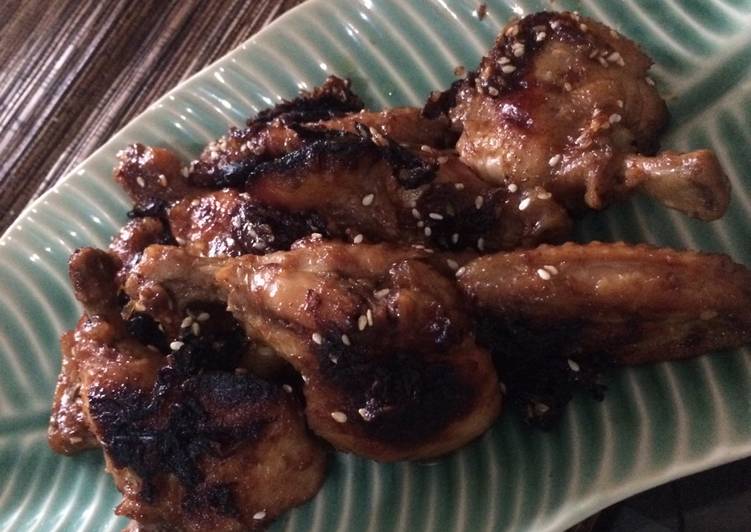 resep makanan Sayap Ayam Bakar bumbu Teriyaki (HappyCall)