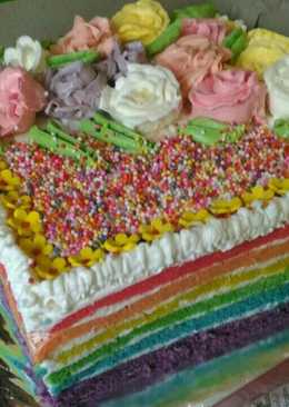 57.Rainbow cake