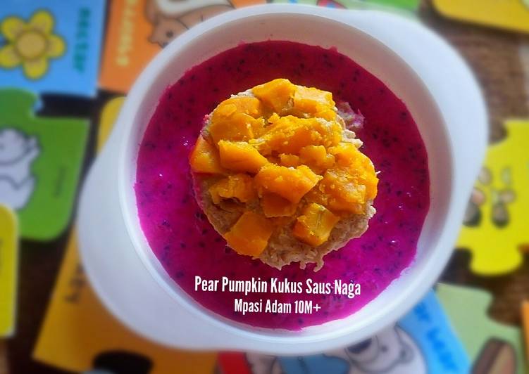 gambar untuk cara membuat [MPASI 10M+] Pear Labu Kukus Saus Naga