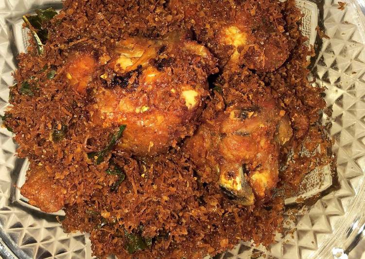 resep Ayam bumbu serundeng khas padang