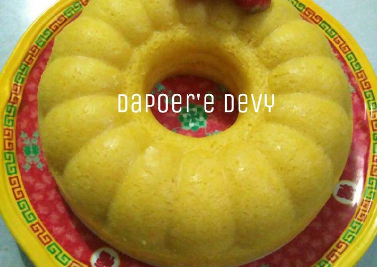 resep Bolu kukus keju (takaran sendok)