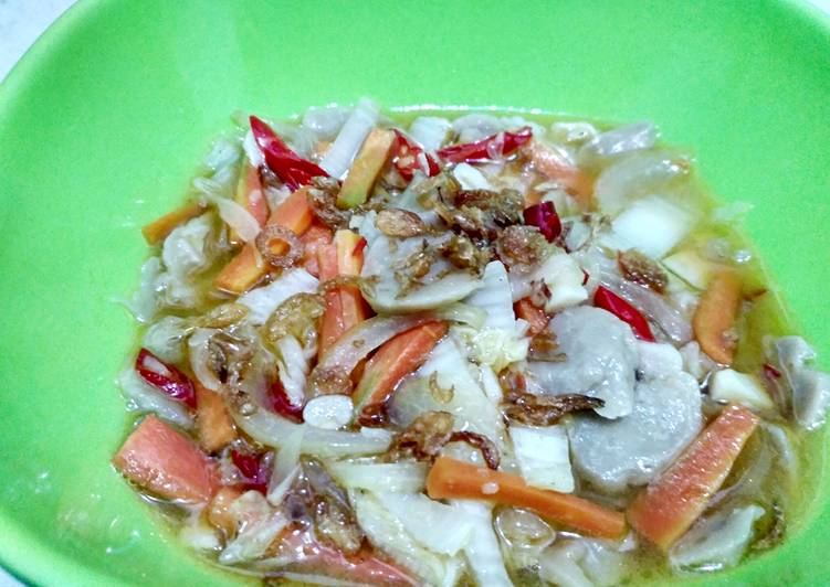 resep Tumis Sawi Wortel Bakso Simple