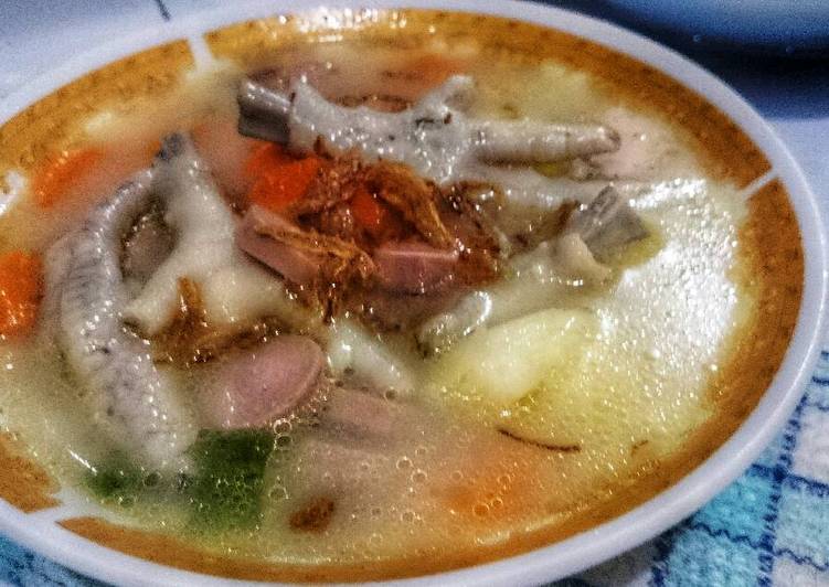 resep lengkap untuk Sop Ceker Sosis