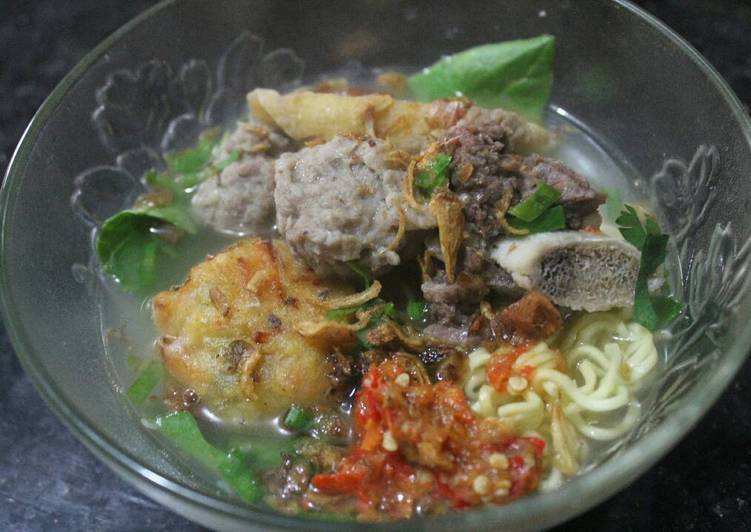 resep Bakso sapi campur