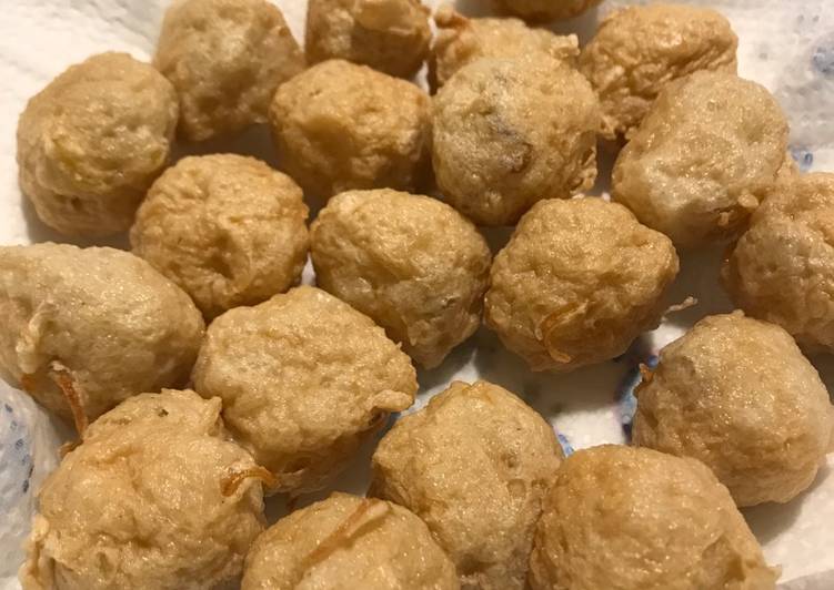 resep lengkap untuk Bakso ayam goreng