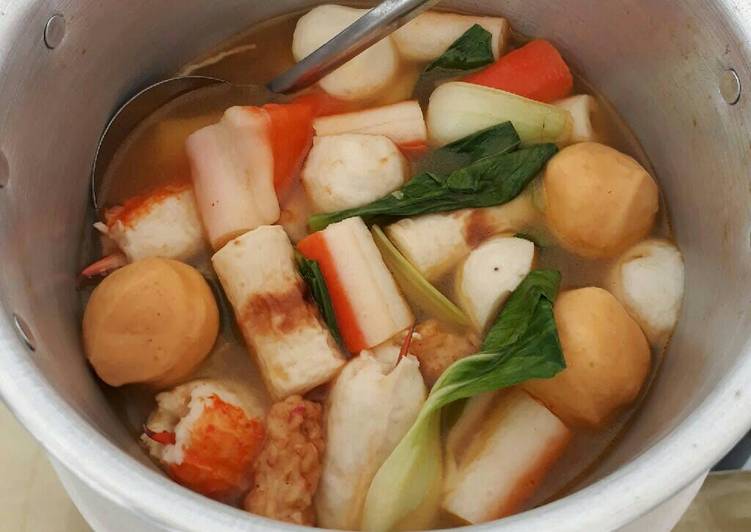 resep lengkap untuk Tomyum Suki Sederhana