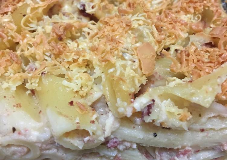 resep lengkap untuk Penne Schotel