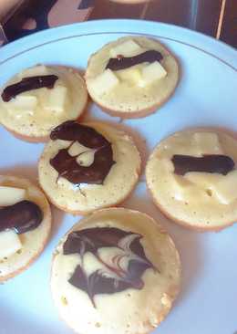 Kue cubit keju cokelat