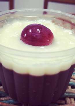 Puding Coklat Dengan Vla Vanila