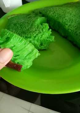 Bika ambon pandan teflon (no mixer)