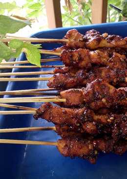 Sate ayam saus kecap bawang