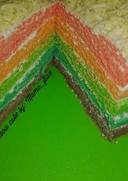 Rainbow cake kukus Sederhana