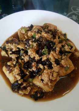 Tahu goreng siram ayam