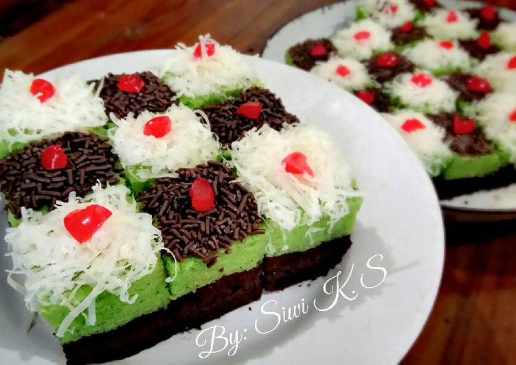 bahan dan cara membuat Brownies Coklat Green Tea