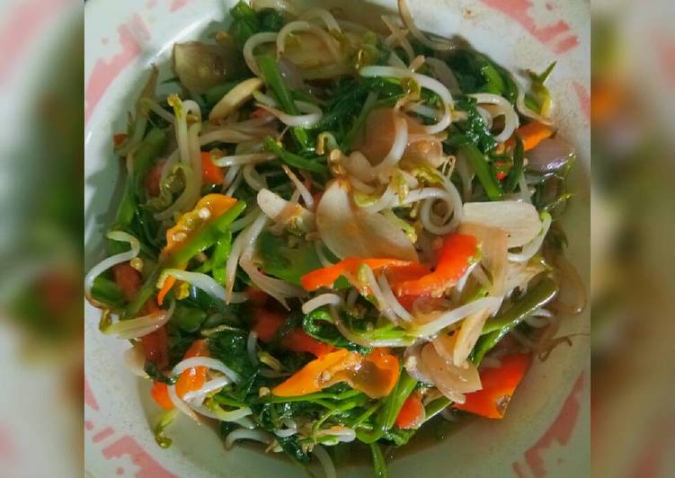 gambar untuk resep makanan Cah kangkung mix tauge
