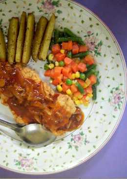 Chicken Steak with BBQ Mushroom Sauce