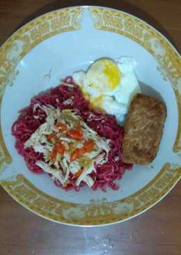 Tumis mie buah naga