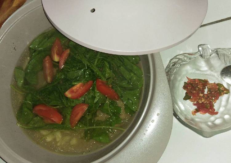 resep masakan Ca Bayem Tomat with sambel bawang