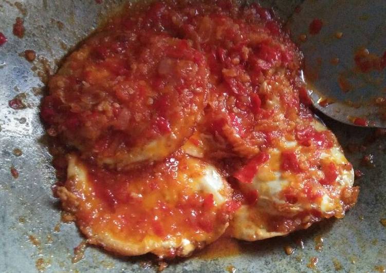 resep Balado telor ceplok