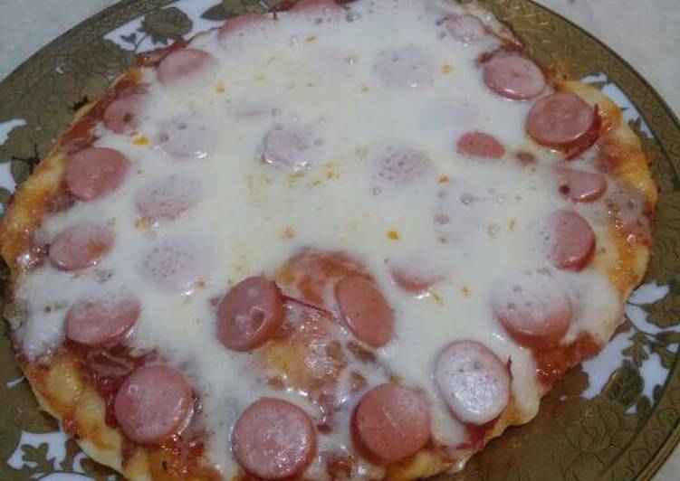 gambar untuk cara membuat Mozarella Pizza Teflon mudah untuk pemula