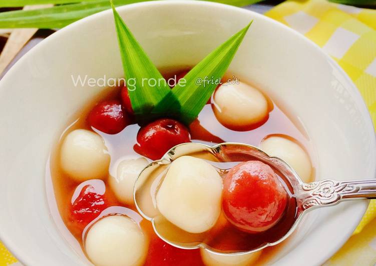 gambar untuk resep makanan Wedang Ronde/wedang onde dg pewarna bit