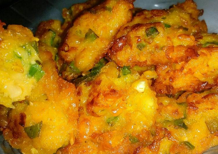 resep masakan Dadar jagung/bakwan jagung empuk manis gurih tanpa telur