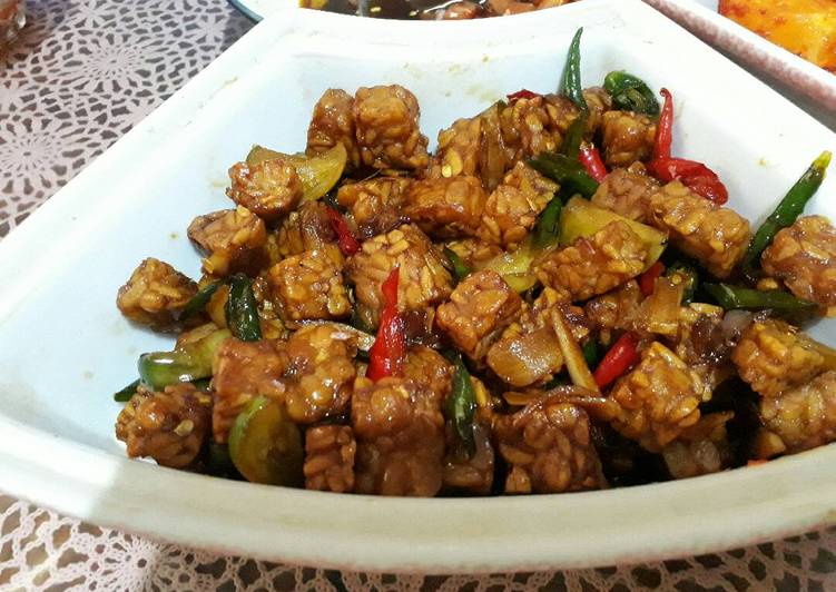 resep Tempe Oseng Kecap (No MSG)