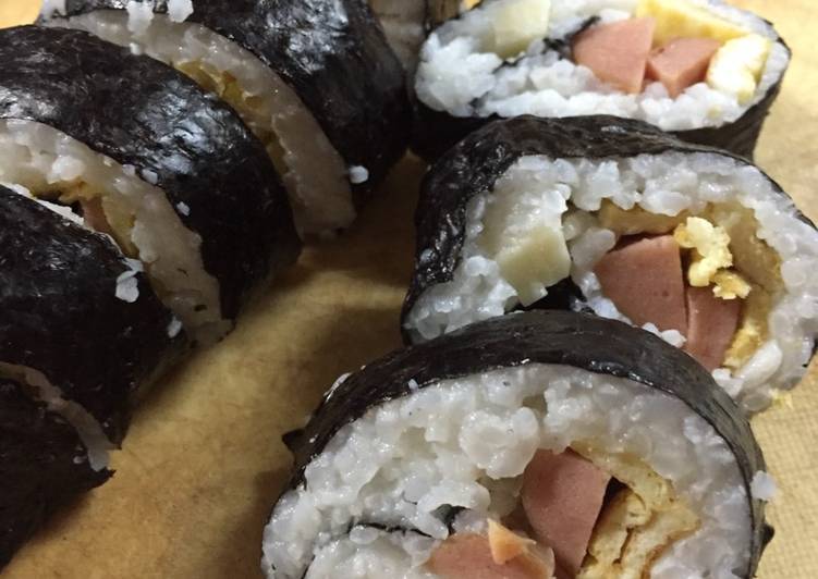 bahan dan cara membuat Sushi simple anak-anak