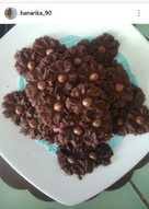 Kue semprit mawar dark cokelat