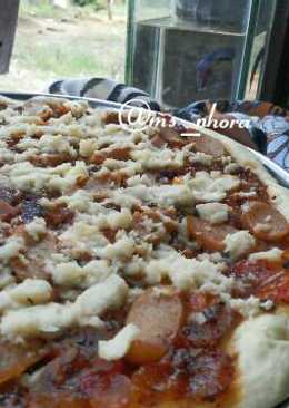 Beef Sausage Pizza _Homemade with Moza KW