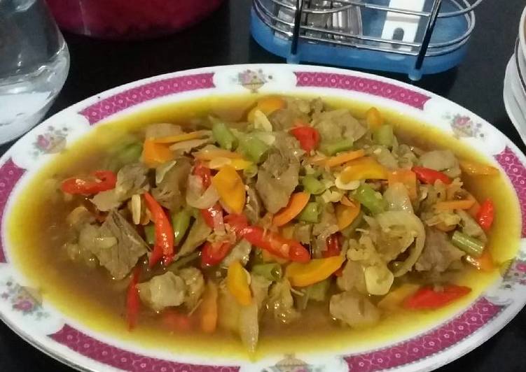 resep makanan Asem-Asem Daging Mix Bakso Daging