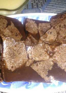 Puding brownie saus vla