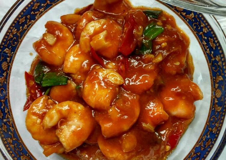 gambar untuk resep Udang asem manis pedes