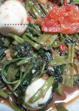 Tumis kangkung telor puyuh simpel
