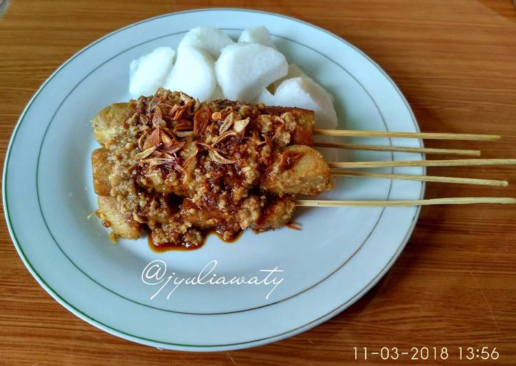 resep lengkap untuk Sate Kere (Sate Tempe Gembus) #pr_dibumbukacangin