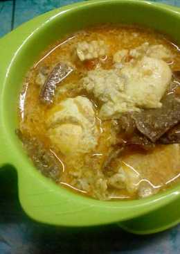 Jamur kuping telur puyuh bumbu lodeh