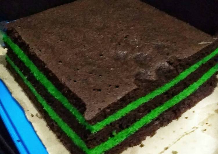 gambar untuk resep makanan Brownies lapis pandan kukus