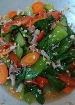 Tumis Pok Coy Wortel Buncis Telur Asin Orak-arik