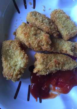 Nugget Mie dan nasi