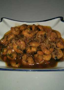 Udang saus tiram pedas