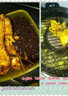 Ayam bakar with sambal hitam ala bebek madura