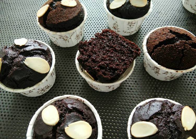 gambar untuk cara membuat Vegan brownies Cup Cake