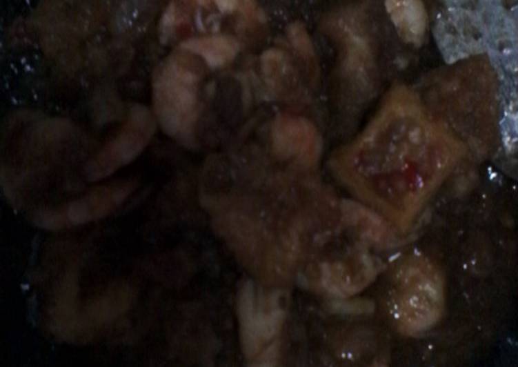 gambar untuk resep Krecek udang sambel tauco