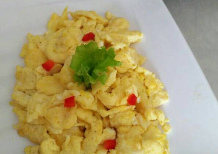 cara membuat Scramble Eggs