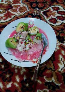 Es Pisang Ijo lembut yummy