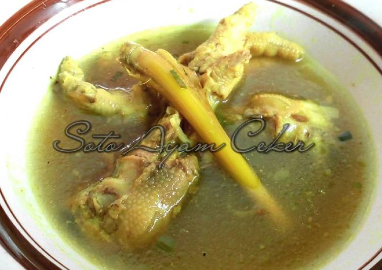 resep masakan Soto Ceker Ayam potong praktis