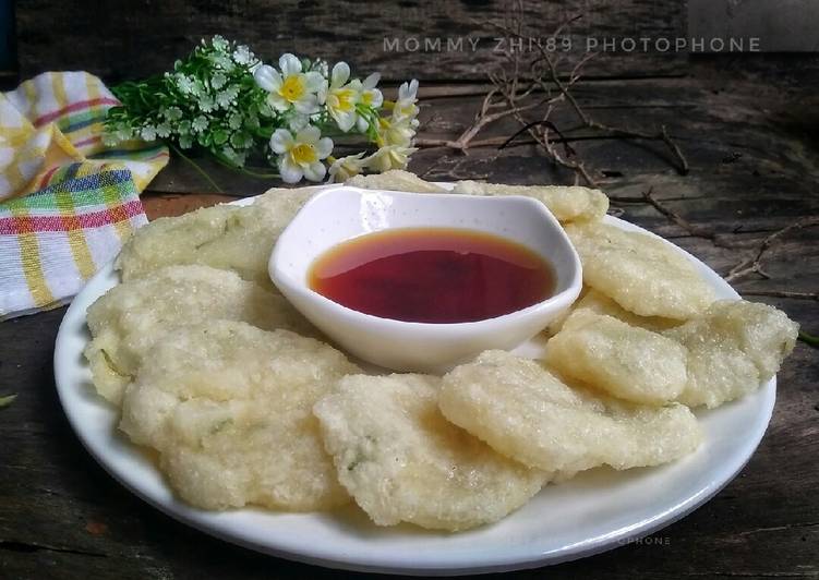 resep lengkap untuk Cireng Salju Bumbu Rujak