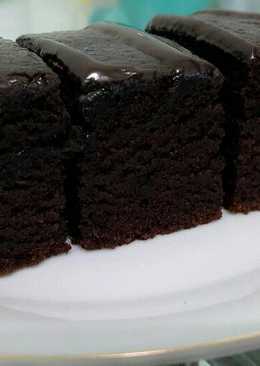 Eggless Chocolate Cake (no egg, no mixer, no butter, no milk)